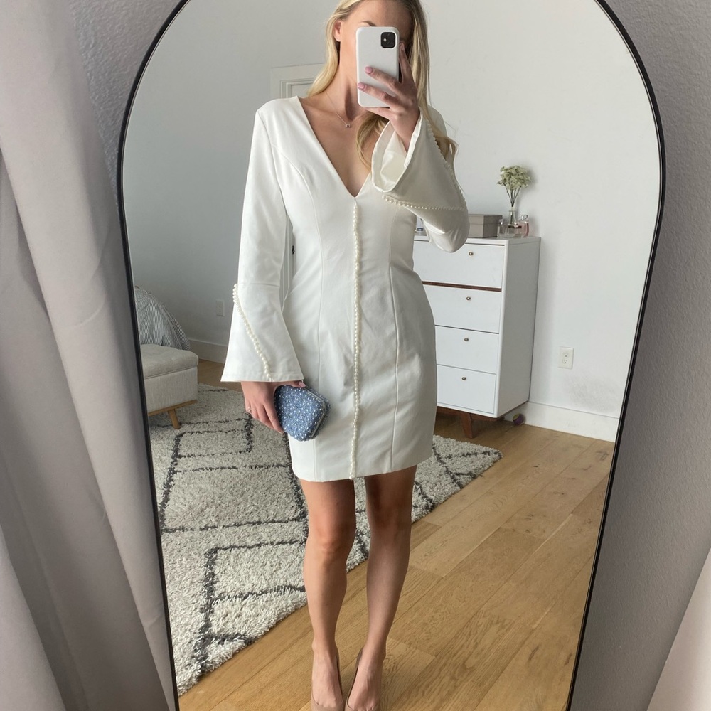 Bridal Pearl-Detailed Dress